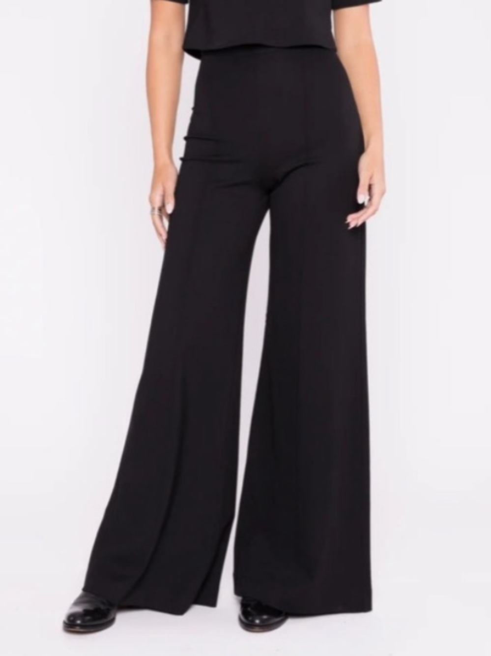 Ripley Rader ponte knit Black Wide Leg Pants Size 1 trousers 36327